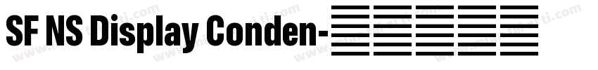 SF NS Display Conden字体转换